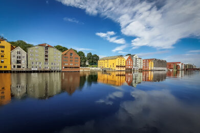 Norway Reflection Urban Landscape by Rose Palmer